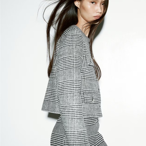 Plaid black and white set - Picture 3 of 7